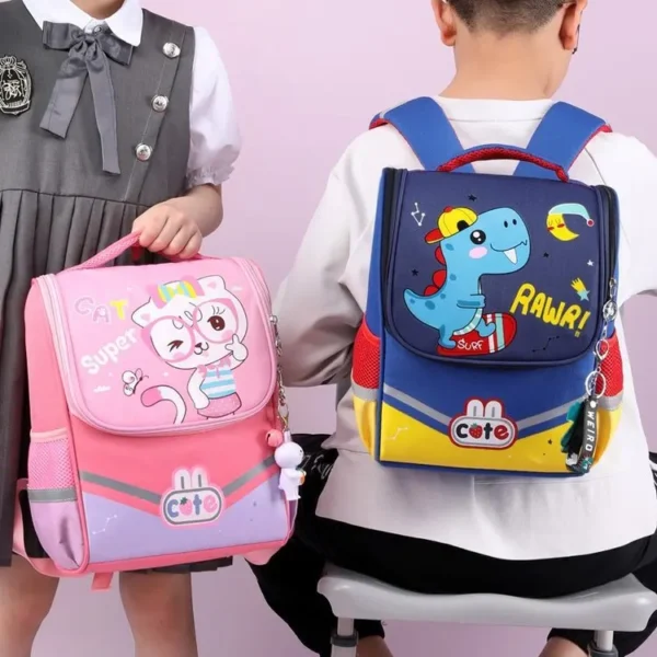 Children's Backpacks 2023 New Fashion Kindergarten Schoolbags Girls Cute Cat Cartoon Bags Boy Dinosaur Kid’s Backpack Trendy New - Image 5