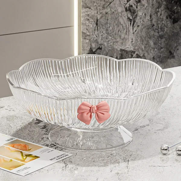 〔HM4〕1Pc Plastic Candy Fruit Plate for Home Coffee Table Candy Platter High-End Snack Placement Platter Ornaments - Image 8