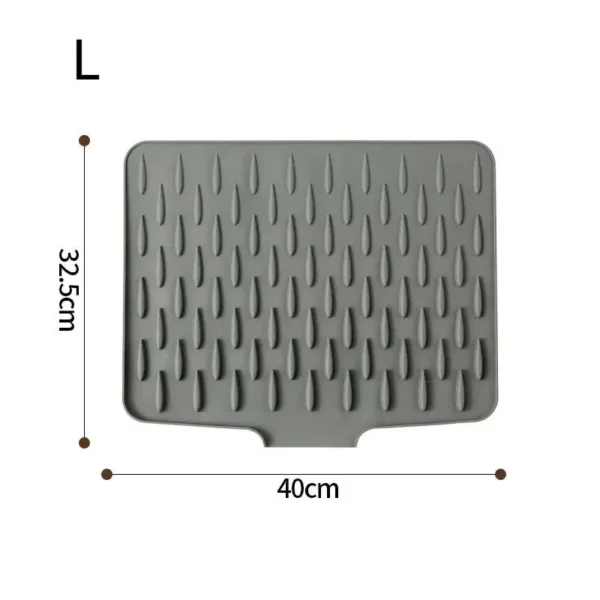Silicone Drain Mat Bar Insulation Mat Bar Sink Drain Food Utensil Mat Kitchen Decoration Silicone Mat Accessories Non-slip Mats - Image 7