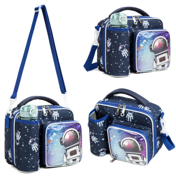 Kids Insulated Bag Lunch Bag Kids Lunch Bags Astronaut Reusable Cooler Lunch Bag Gifts for Boys - Image 4