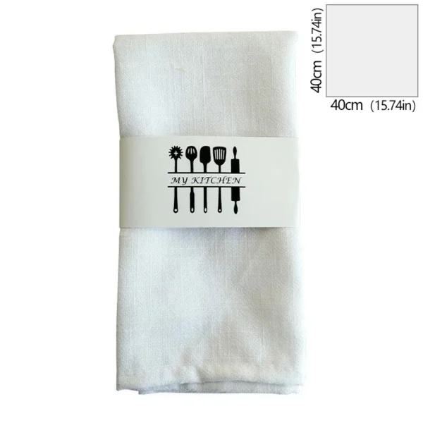 40x40cm Solid Color Square Cotton Linen Napkin Cloth for Hotel Kitchen Home Restaurant Table Napkins Wedding Party Decoration - Image 9
