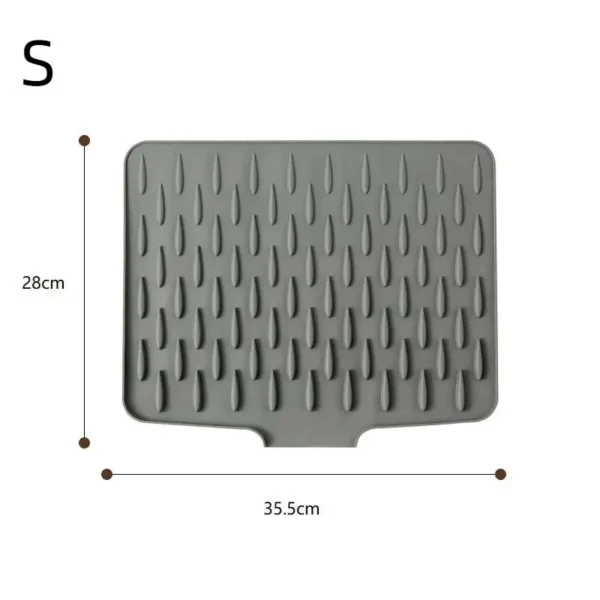 Silicone Drain Mat Bar Insulation Mat Bar Sink Drain Food Utensil Mat Kitchen Decoration Silicone Mat Accessories Non-slip Mats - Image 8