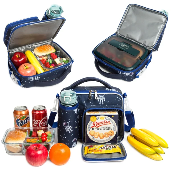 Kids Insulated Bag Lunch Bag Kids Lunch Bags Astronaut Reusable Cooler Lunch Bag Gifts for Boys - Image 6