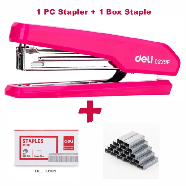 Deli Colorful Mini Stapler NO.10 Metal Effortless Fashion Staplers With Portable Compact Kawaii Stationery Shool Office Supplies - Image 12