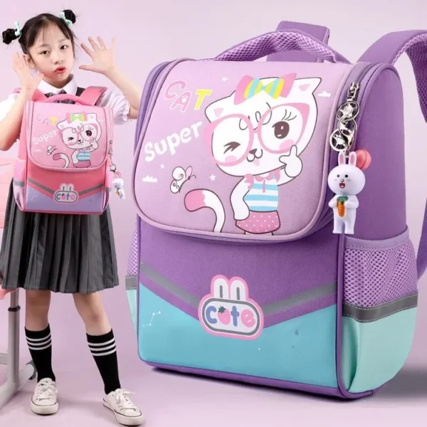 Children's Backpacks 2023 New Fashion Kindergarten Schoolbags Girls Cute Cat Cartoon Bags Boy Dinosaur Kid’s Backpack Trendy New - Image 6