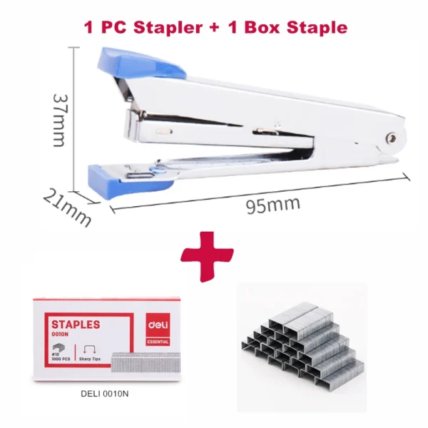 Deli Colorful Mini Stapler NO.10 Metal Effortless Fashion Staplers With Portable Compact Kawaii Stationery Shool Office Supplies - Image 5