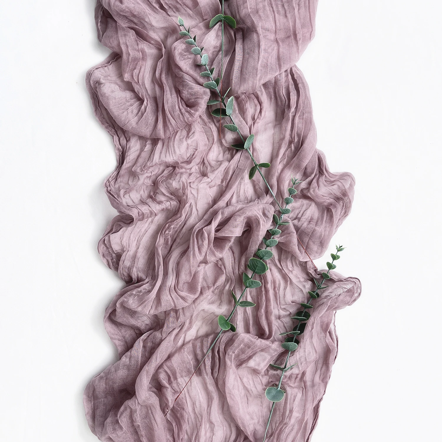 White Cheesecloth Table Runner Wedding Vintage Gauze Sheer Table Decor Dining Party Banquets Arch Overlay Draping Cake Decor - Image 11