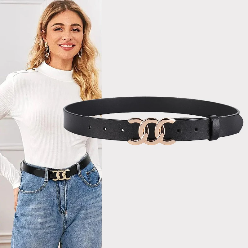Europe and the United States hot ladies leather belt decorative western pants girdle belt female cowhide retro belt - Image 4