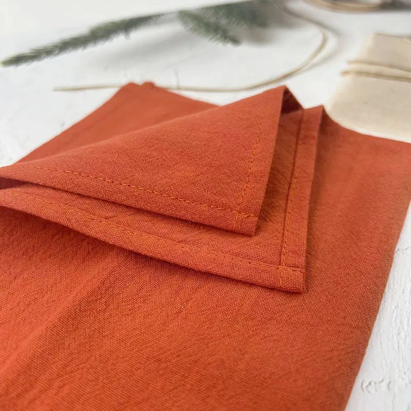 8pcs Cotton Napkins 40X40CM Plain Washed Cotton Towel Dining Place Mats Wedding Party Restaurant Kitchen Cloths Table Decor - Image 2