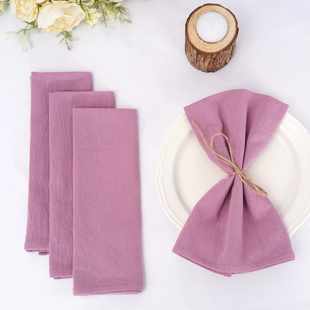 8pcs Cotton Napkins 40X40CM Plain Washed Cotton Towel Dining Place Mats Wedding Party Restaurant Kitchen Cloths Table Decor - Image 20