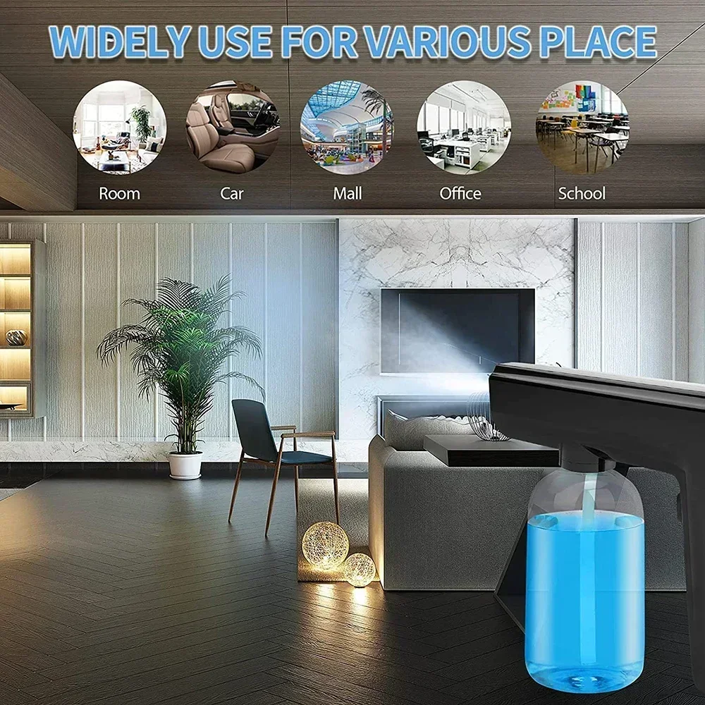 300ML Nano Blue Light Sprayer, Barber Wireless Aftershave Steam, USB Electric Spray Disinfection Gun For Garden Atomizer Tools - Image 6