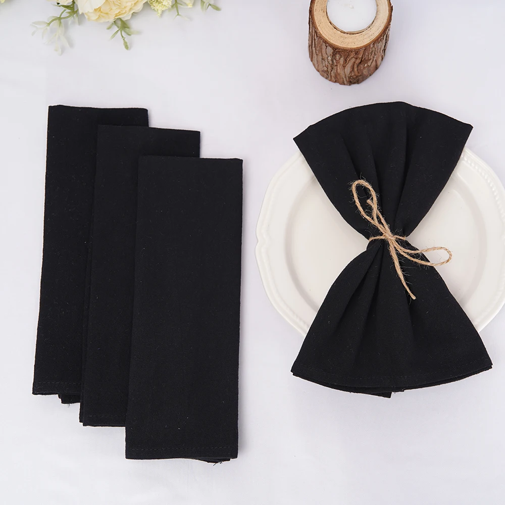 8pcs Cotton Napkins 40X40CM Plain Washed Cotton Towel Dining Place Mats Wedding Party Restaurant Kitchen Cloths Table Decor - Image 23