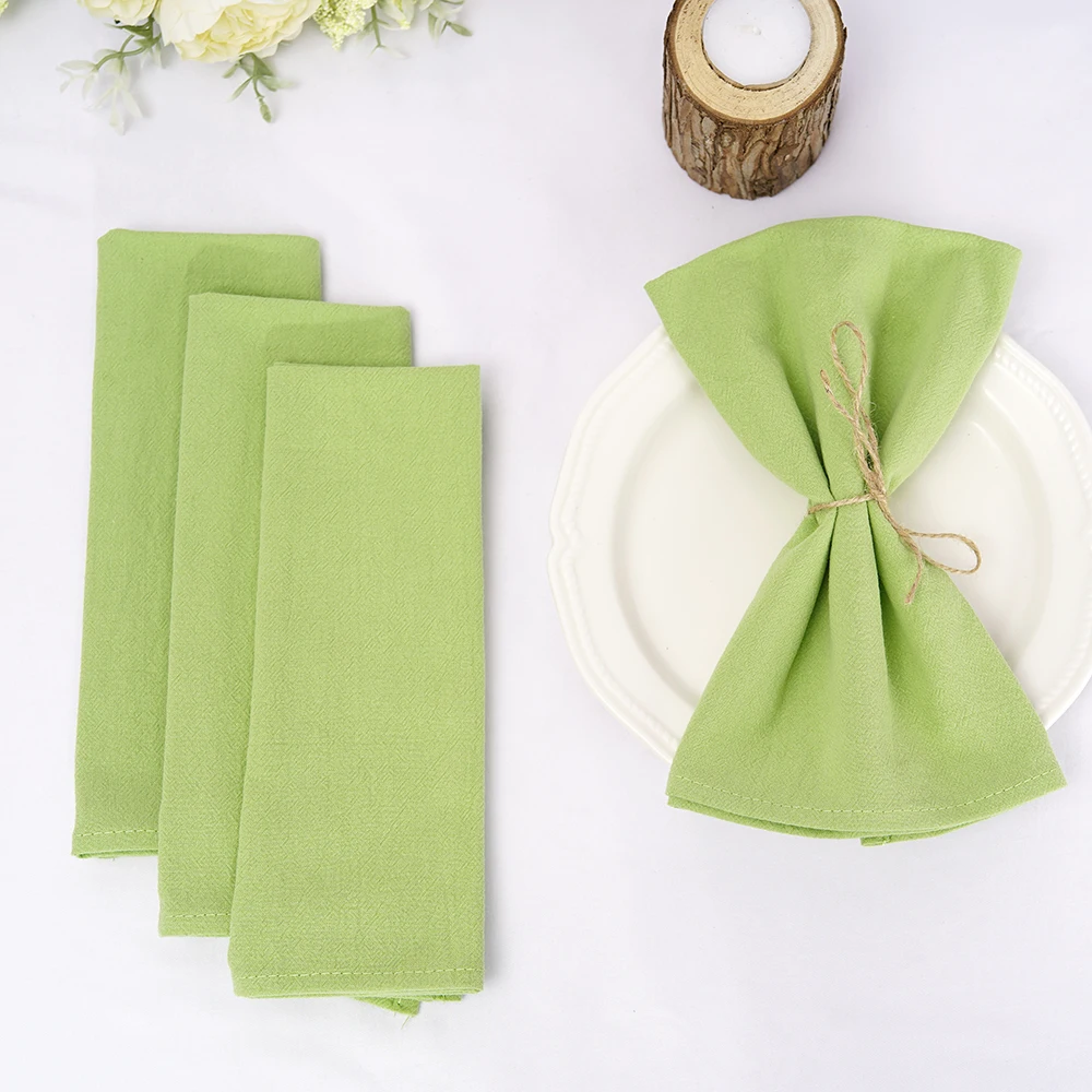 8pcs Cotton Napkins 40X40CM Plain Washed Cotton Towel Dining Place Mats Wedding Party Restaurant Kitchen Cloths Table Decor - Image 14