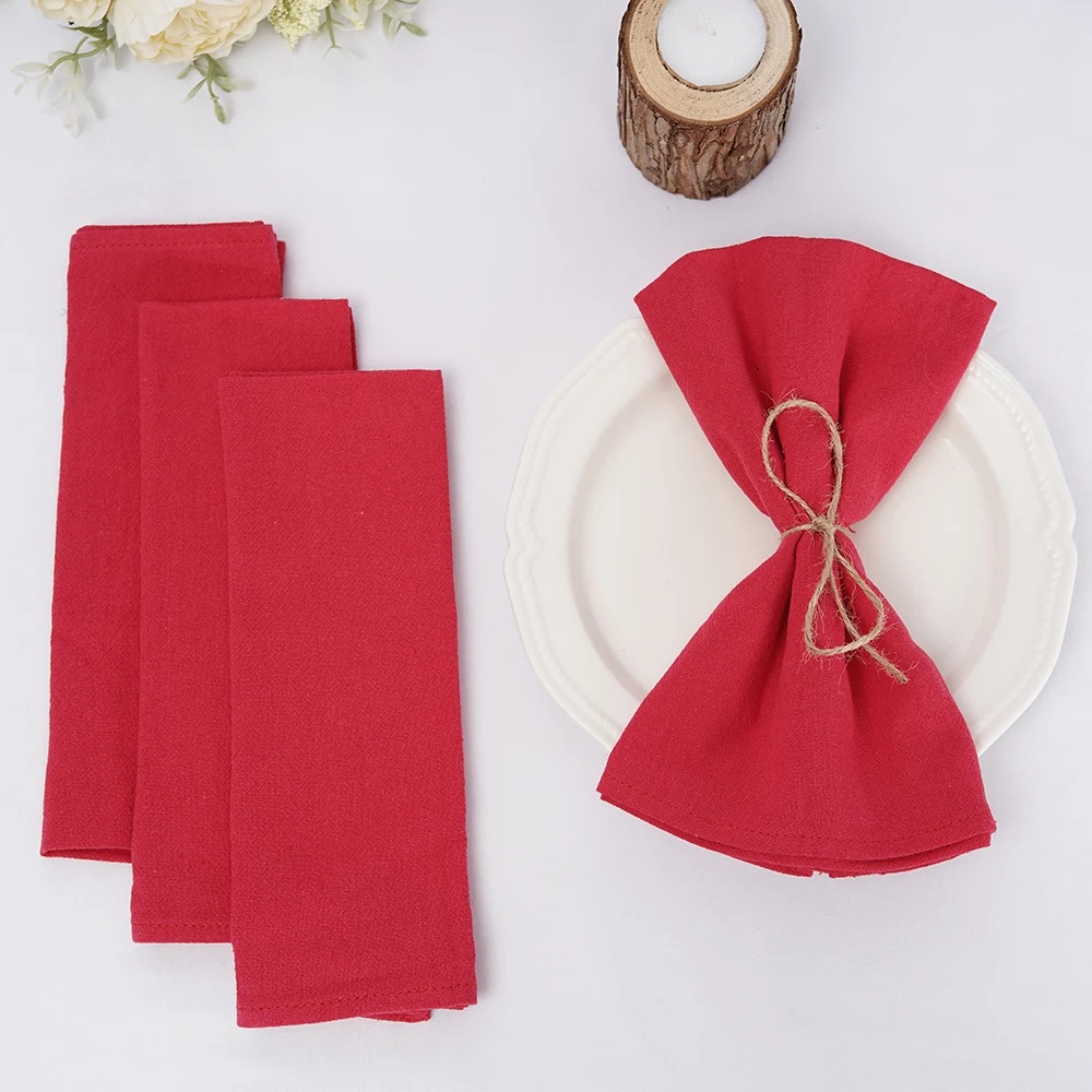 8pcs Cotton Napkins 40X40CM Plain Washed Cotton Towel Dining Place Mats Wedding Party Restaurant Kitchen Cloths Table Decor - Image 18