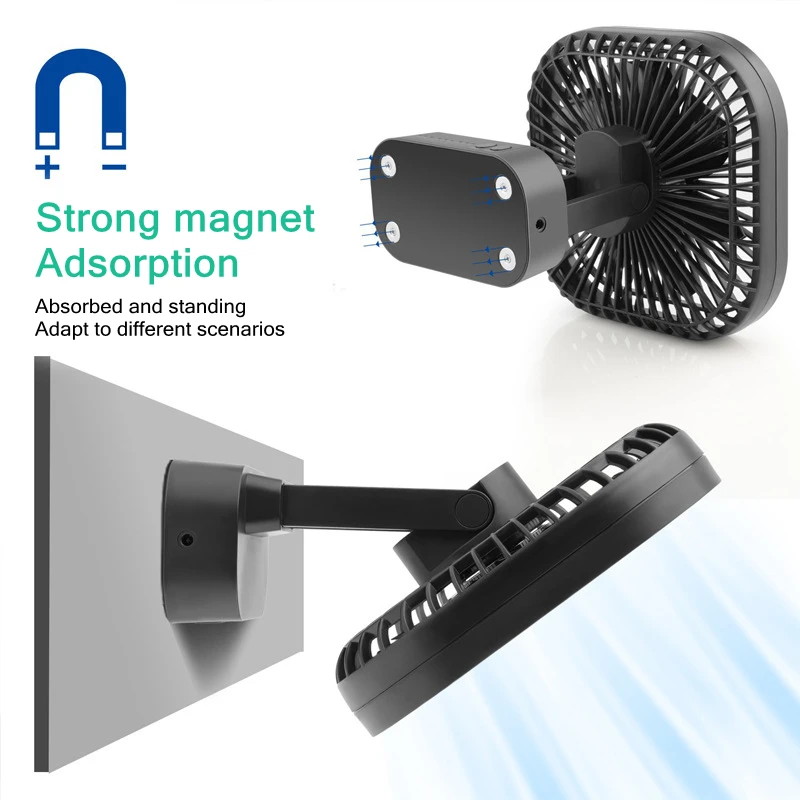 Mini USB Fan Rechargeable Battery Fan with Timer Strong Wind 3 Speed 7 Fan Leaf Desktop Portable Quiet Office Camping Outdoor - Image 4