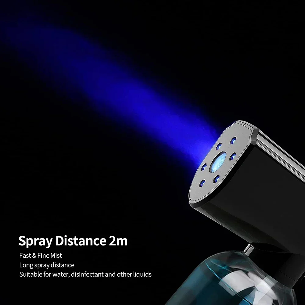 300ML Nano Blue Light Sprayer, Barber Wireless Aftershave Steam, USB Electric Spray Disinfection Gun For Garden Atomizer Tools - Image 3