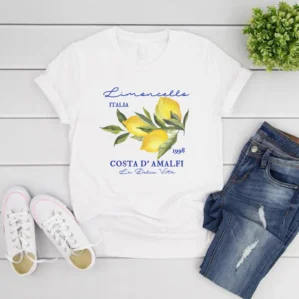 Retro Limoncello La Dolce Vita Tee Lemon Shirt Italy T-shirt Short Sleeve Women T-shirt Summer Casual Tshirt Aesthetic Clothes