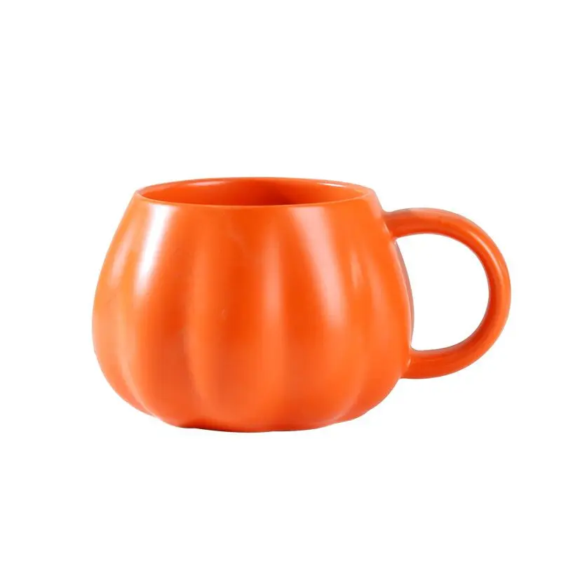 Pumpkin Mug Autumn Coffee Mug Halloween Themed Pumpkin Cup Funny Ceramic Pumpkin Fall Mugs Gothic Devil Squash Ceramic Cup - Image 4