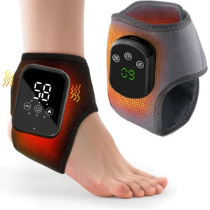 Electric Heat And Vibration Ankle Massager Infrared Hot Compress Therapy Ankle Massage Heated Wrap Support Brace Foot Protector