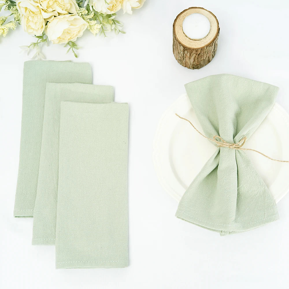 8pcs Cotton Napkins 40X40CM Plain Washed Cotton Towel Dining Place Mats Wedding Party Restaurant Kitchen Cloths Table Decor - Image 24