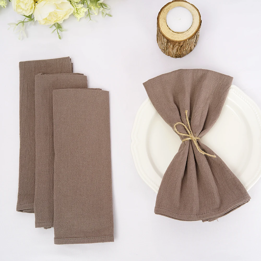 8pcs Cotton Napkins 40X40CM Plain Washed Cotton Towel Dining Place Mats Wedding Party Restaurant Kitchen Cloths Table Decor - Image 10