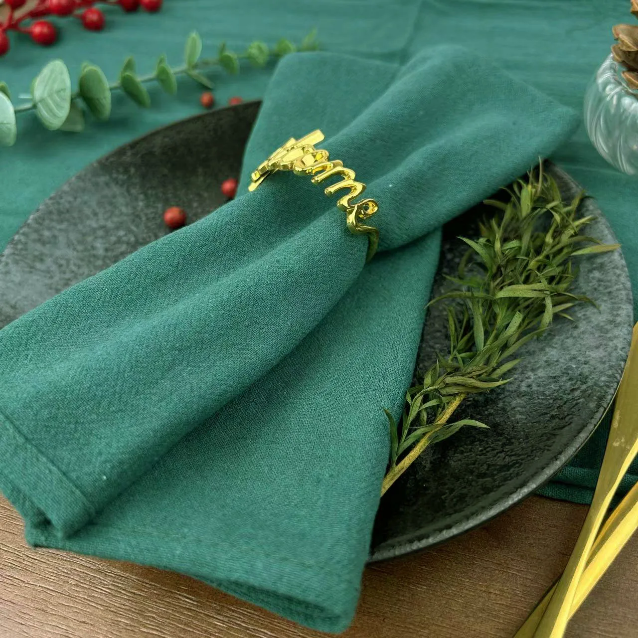 8pcs Cotton Napkins 40X40CM Plain Washed Cotton Towel Dining Place Mats Wedding Party Restaurant Kitchen Cloths Table Decor - Image 8