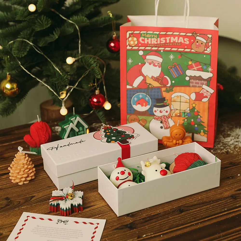 Christmas Scented Candle Gift Set Relaxing Aromatherapy for Friends Holiday Present Santa Claus Elk New Year Decorative Candles - Image 4