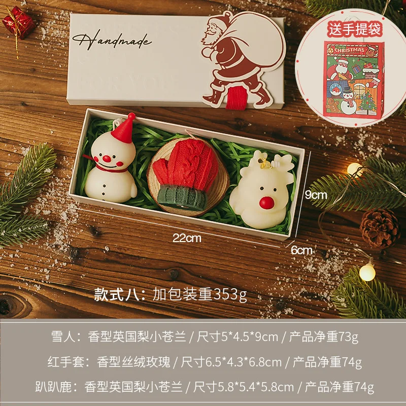Christmas Scented Candle Gift Set Relaxing Aromatherapy for Friends Holiday Present Santa Claus Elk New Year Decorative Candles - Image 12